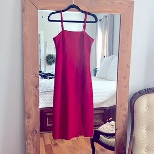 Pink Lilly red midi dress